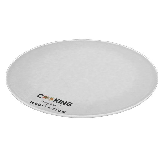 Kochen ist meine Art Meditation - Funny Kitchen Schneidebrett (Ecke)