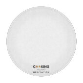 Kochen ist meine Art Meditation - Funny Kitchen Schneidebrett (Vorderseite)