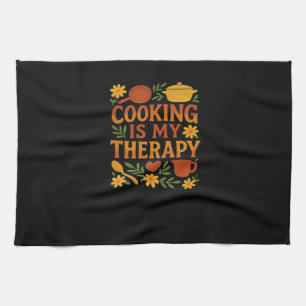 Kochen ist meine Therapie Oversifizierter T - Shir Geschirrtuch