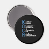 Kochen Koch Kchenchef Chefkoch Bcker Gastronomie G Magnet (Vorderseite/Rückseite)