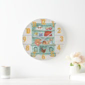 Kochen Küche personalisieren Rustikal  Große Wanduhr (Zuhause)