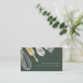 Kochen Küche Utensil Elegante Bäckereien Koch Salb Visitenkarte (Stehend Vorderseite)