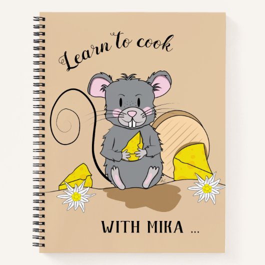 Kochen lernen | Kid-Rezept-Notebook Notizblock (Vorderseite)
