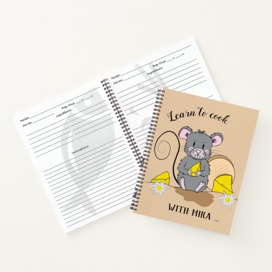 Kochen lernen | Kid-Rezept-Notebook Notizblock (Innenseite)