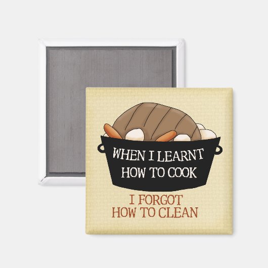 Kochen lernen magnet (Vorderseite/Rückseite)