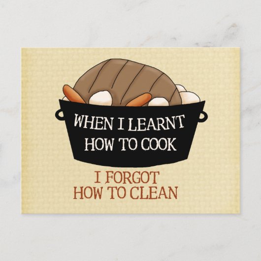 Kochen lernen postkarte (Vorderseite)