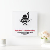 Kochen, Lincoln Village Centre, Chigago Quadratische Wanduhr (Zuhause)