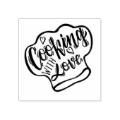 Kochen mit dem Hut des Liebe Koch Gummistempel (Prägung)