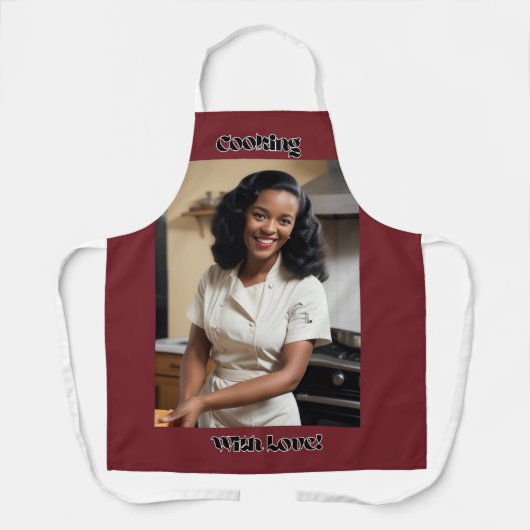 Kochen mit dunkelroter, erwachsener Schürze, schwa Schürze (Vorderseite)
