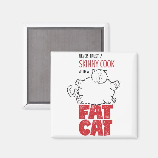 Kochen mit Fettkat - Magnet 2 (Vorderseite/Rückseite)