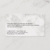 Kochen mit Gewürzen | Marble Business Card Visitenkarte (Rückseite)
