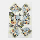 Kochen mit Huhn Geschirrtuch (Vertikal)