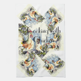 Kochen mit Huhn Geschirrtuch