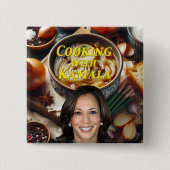 Kochen mit Kamala Button (Vorderseite)