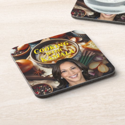 Kochen mit Kamala Getränkeuntersetzer (Linke Seite)
