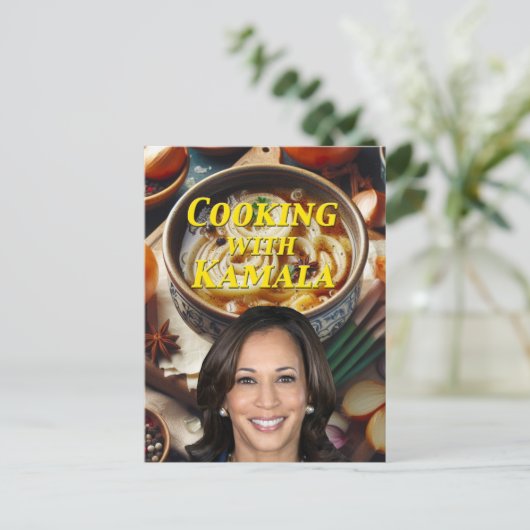 Kochen mit Kamala Postkarte (Stehend Vorderseite)