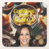 Kochen mit Kamala Rechteckiger Pappuntersetzer (Vorderseite)