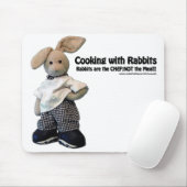 Kochen mit Kaninchen - Mausunterlage Mousepad (Mit Mouse)