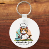 Kochen mit Katze - Koch Kitty Schlüsselanhänger (Vorderseite)