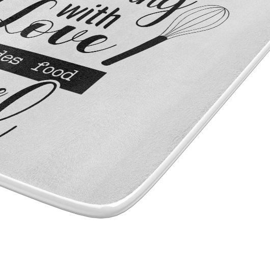 Kochen mit Liebe bietet Essen für das Soul Schneidebrett (Ecke)