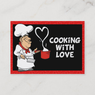 Kochen mit Liebe Business Card Telefonnummerkarte