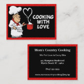 Kochen mit Liebe Business Card Telefonnummerkarte (Vorne/Hinten)