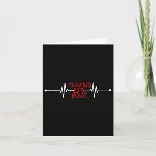 Kochen mit Liebe Funny Cooking Koch Geschenk Karte (Vorderseite)