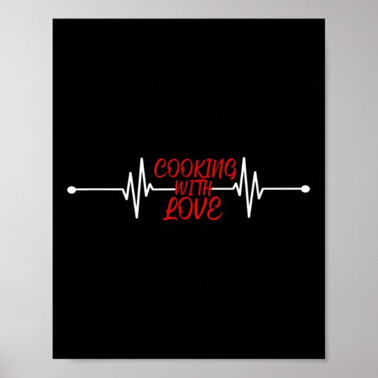 Kochen mit Liebe Funny Cooking Koch Geschenk Poster (Vorne)