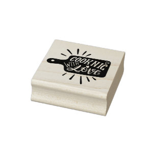 Kochen mit Liebe Gummistempel