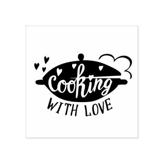 Kochen mit Liebe Gummistempel (Prägung)