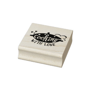 Kochen mit Liebe Gummistempel