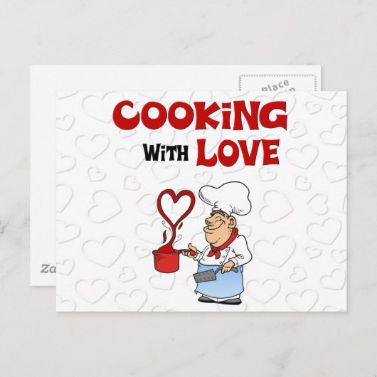 Kochen mit Liebe Postkarte (Vorne/Hinten)