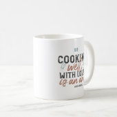 Kochen mit Liebe Typografie Kaffeetasse (VorderseiteRechts)
