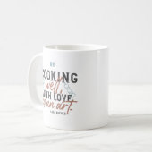 Kochen mit Liebe Typografie Kaffeetasse (Vorderseite Links)