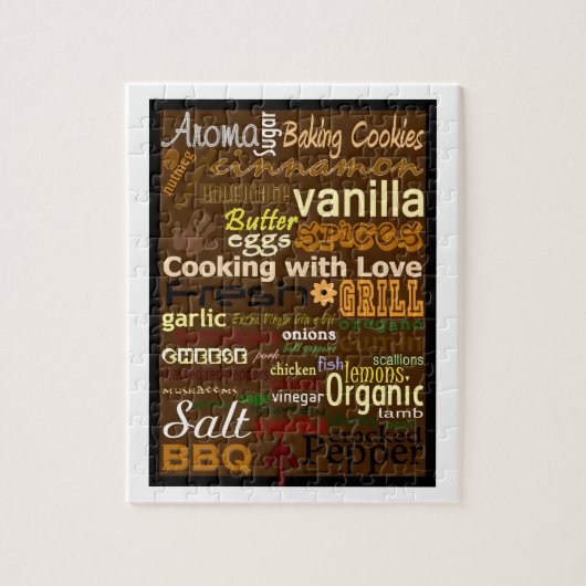 Kochen mit Liebe Word-Art-Puzzle Puzzle (Vertikal)