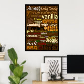 Kochen mit Liebe WordArt™ Poster (Heimbüro)