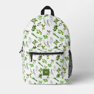Kochen Mit Monogramm Gartenkräuter Bedruckter Rucksack