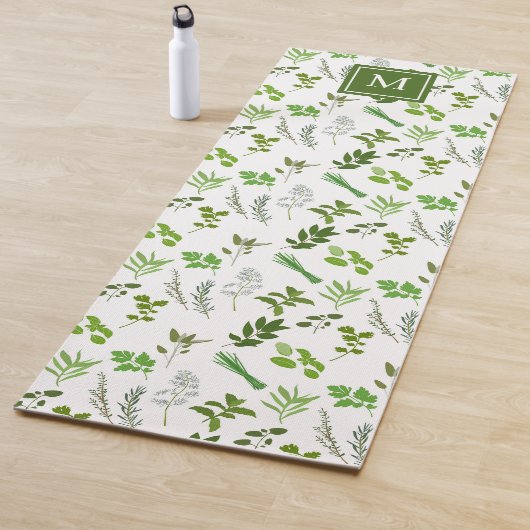 Kochen Mit Monogramm Gartenkräuter Yogamatte (Beispiel)