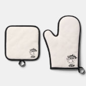 Kochen mit Sass Ofenhandschuh & Topflappen-Set (Vorderseite)