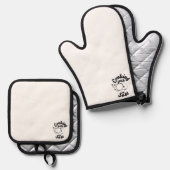 Kochen mit Sass Ofenhandschuh & Topflappen-Set (Vorderseite/Rückseite)