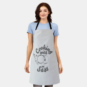 Kochen mit Sass-Schürze Softgrau Schürze (Getragen)