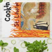 Kochen mit St. Lawrence von Rom (M 022) Geschirrtuch (Gefaltet)