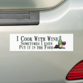 Kochen mit Wein Autoaufkleber (Auf Auto)