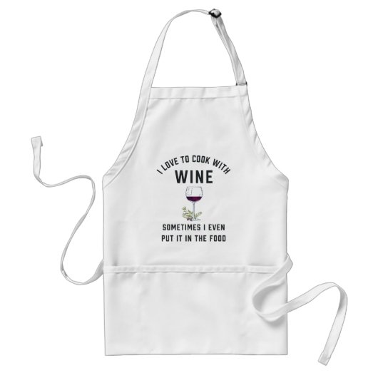 Kochen mit Wein | Funny Wine Lovers Schürze (Vorne)