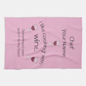 Kochen mit Wein Geschirrtuch (Horizontal)