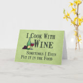 Kochen mit Wein Karte (Gelbe Blume)