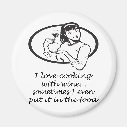 Kochen mit Wein Magnet (Vorne)