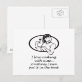 Kochen mit Wein Postkarte (Vorne/Hinten)