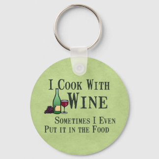 Kochen mit Wein Schlüsselanhänger