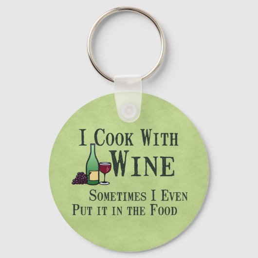 Kochen mit Wein Schlüsselanhänger (Vorderseite)